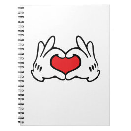 Caderno Espiral Cartoon Style Mand Love Heart