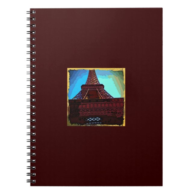 Caderno Espiral Cartoon Torre Eiffel (Frente)
