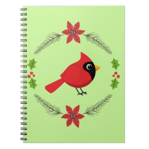 Caderno Espiral Cartoon Vermelho Bonito com Flores