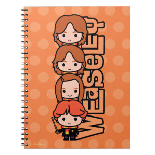 Caderno Espiral Cartoon Weasley Siblilings Gráfico