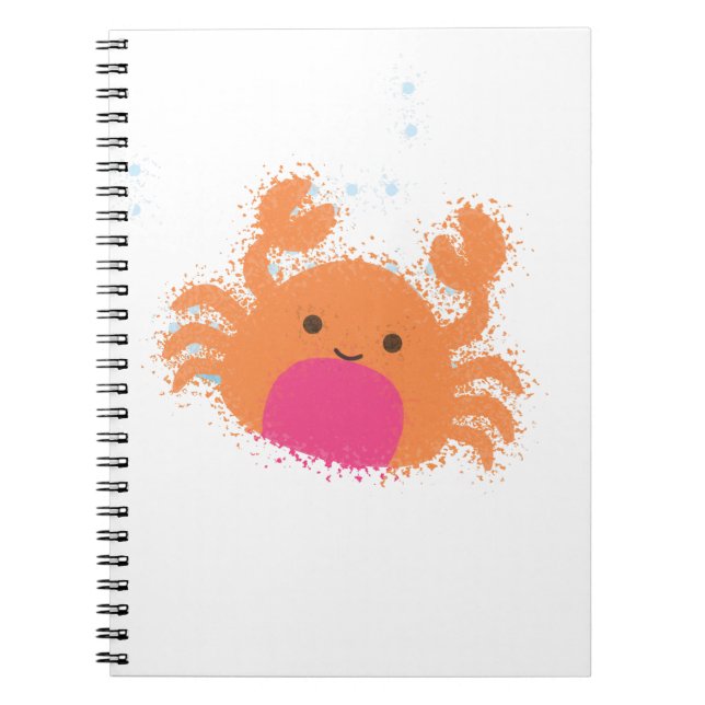 Caderno Espiral Cartum Laranja (Frente)