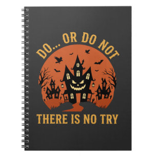 Caderno Espiral Casa Assombrada de Halloween Faça ou Não Faça