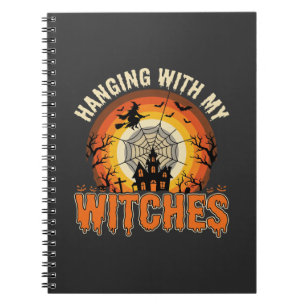 Caderno Espiral Casa Assombrada Pendurada de Halloween Com Minhas
