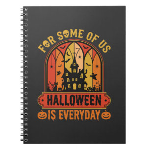 Caderno Espiral Casa Assombrada Retro de Halloween Diário