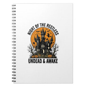 Caderno Espiral Casa Assombrada Vintage Mortos Inquietos Arte de H