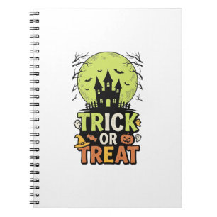 Caderno Espiral Casa Assombrada Vintage para Trick or Treat no Hal