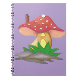 Caderno Espiral Casa de Cogumelo