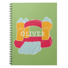 Caderno Espiral Casa de rebote/castelo design personalizado infant