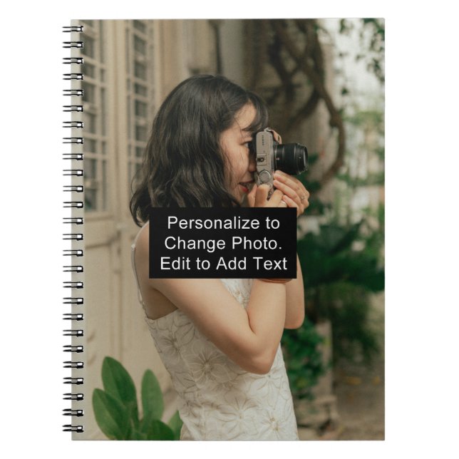 Caderno Espiral Casa do Escritório de Trabalho de arte de Fotograf (Frente)