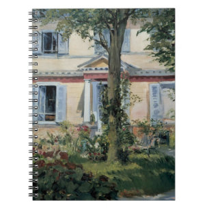 Caderno Espiral Casa no Rueil por Edouard Manet, Vintage de Belas