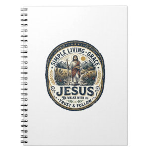Caderno Espiral Casa Pequena de Jesus Vida Lenta Vintage