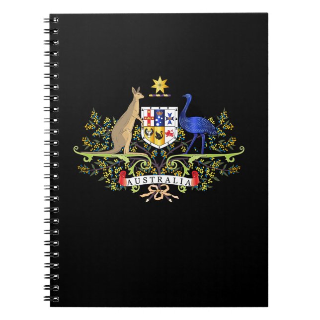 Caderno Espiral Casaco de armas da Austrália (Frente)