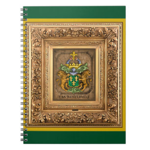 Caderno Espiral Casaco de Armas da Família Van Westervelt Neerland