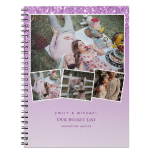 Caderno Espiral Casais LISTA DE BALDES Colagem de Fotografias Novo