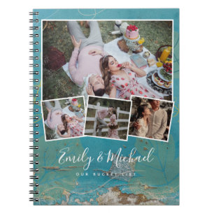 Caderno Espiral Casais LISTA DE BALDES Colagem de Fotografias Novo