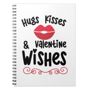 Caderno Espiral Casal Art Hugs Kisses E Desejos Do Namorados