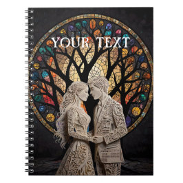 Caderno Espiral Casal de Casamento e Árvore da Vida