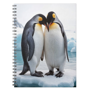 Caderno Espiral Casal De Pinguim Em Um Iceberg