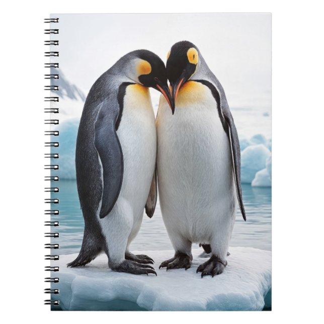 Caderno Espiral Casal De Pinguim Em Um Iceberg (Frente)