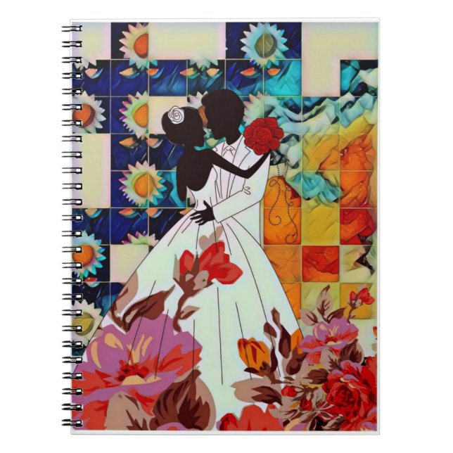 Caderno Espiral Casal do livro de fotos dos amantes (Frente)