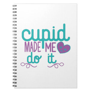 Caderno Espiral Casal Presente Cupido Me Fez Fazer Isso
