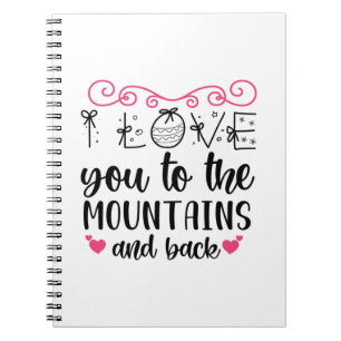 Caderno Espiral Casal Presente Eu Te Amo Às Montanhas E Voltas