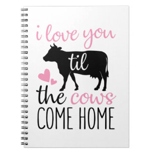 Caderno Espiral Casal Presente Eu Te Amo Até As Vacas Chegarem Em