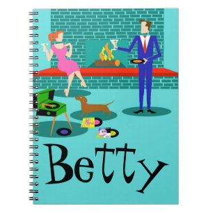 Caderno Espiral Casal Retroativo Personalizável com Notebook Cacho