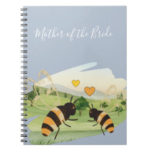 Caderno Espiral Casamento com apicultores de abelhas
