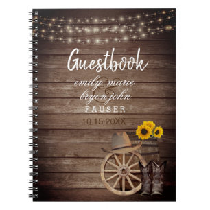Caderno Espiral Casamento com o barril de madeira do país - Livro