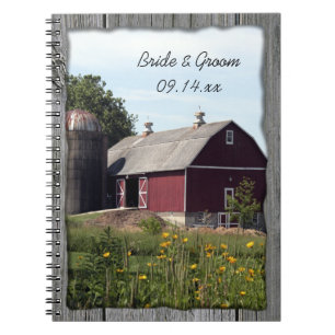 Caderno Espiral Casamento com Red Barn Country