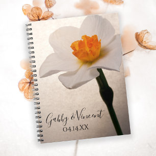 Caderno Espiral Casamento Daffodil Primavera Branco