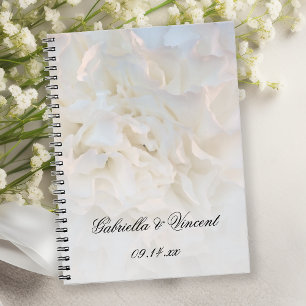 Caderno Espiral Casamento de Flores Brancas