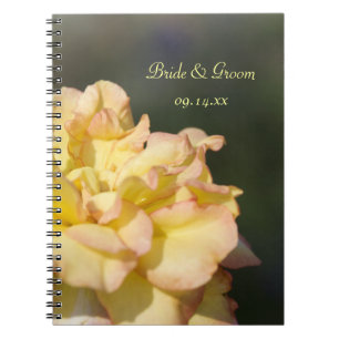 Caderno Espiral Casamento de Rosa Amarelo rico
