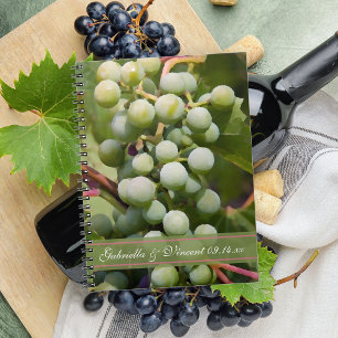 Caderno Espiral Casamento de Vinha de Uvas Verdes