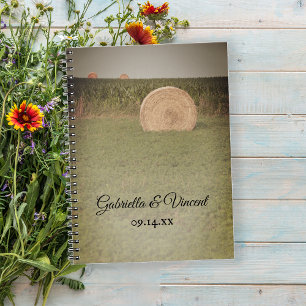 Caderno Espiral Casamento do País fazenda Hay Bales