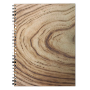 Caderno Espiral Casamento Elegante Mínimo Rústico de Grãos de Made
