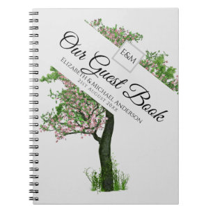 Caderno Espiral Casamento ou Memorial do Livro de Convidados da Á