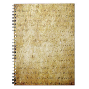Caderno Espiral Casamento vintage Amor é Paciente