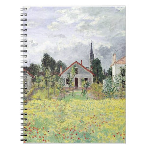 Caderno Espiral Casas em Argenteuil Claude Monet