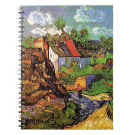 Caderno Espiral Casas em Auvers, Vincent van Gogh. Aldeia