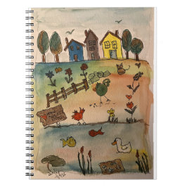 Caderno Espiral Casas numa Colina