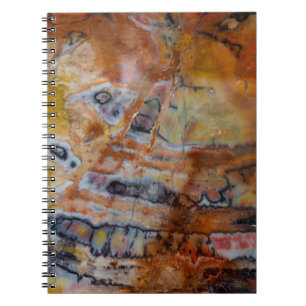 Caderno Espiral Castanho de Madeira Petrificado
