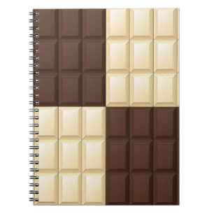 Caderno Espiral Castanho E Chocolate Branco
