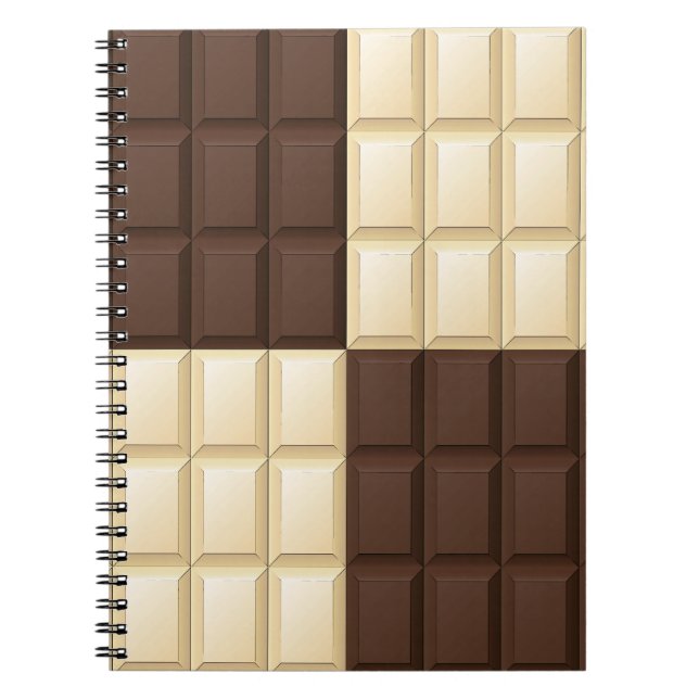 Caderno Espiral Castanho E Chocolate Branco (Frente)