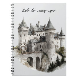 Caderno Espiral Castelo Coruja Vai Te Ver