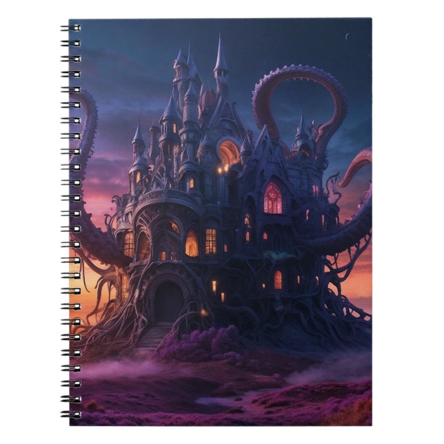 Caderno Espiral Castelo Cósmico de Eons Long Past (Frente)