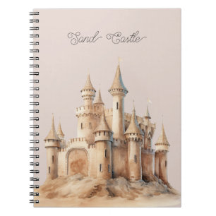 Caderno Espiral Castelo de Areia de Creme de Praia