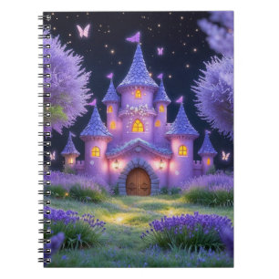 Caderno Espiral Castelo de Fada da Lavanda Oculta