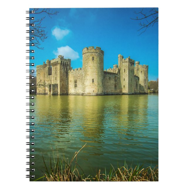 Caderno Espiral Castelo Scenic Bodiam em East Sussex Inglaterra (Frente)